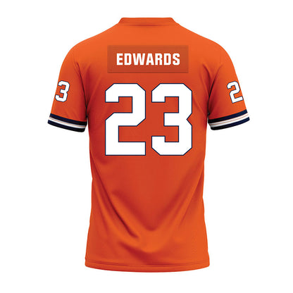 Illinois - NCAA Football : TeRah Edwards - Orange Premium Football Jersey