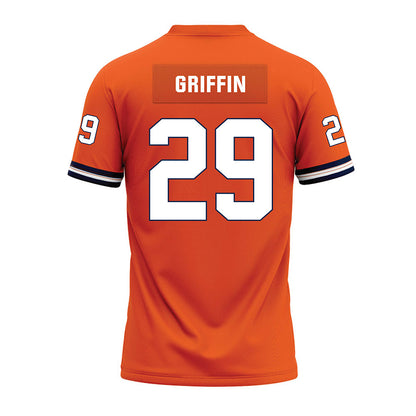 Illinois - NCAA Football : TJ Griffin - Orange Premium Football Jersey