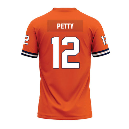 Illinois - NCAA Football : Trey Petty - Orange Premium Football Jersey-1