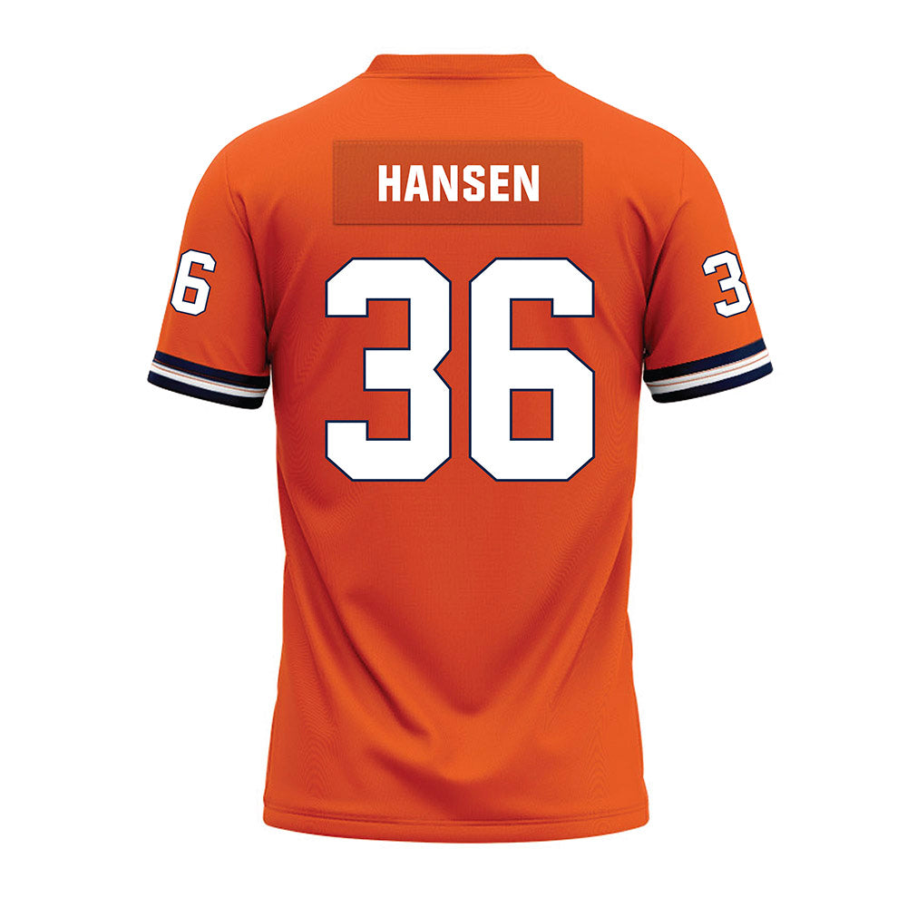 Illinois - NCAA Football : Lane Hansen - Orange Premium Football Jersey