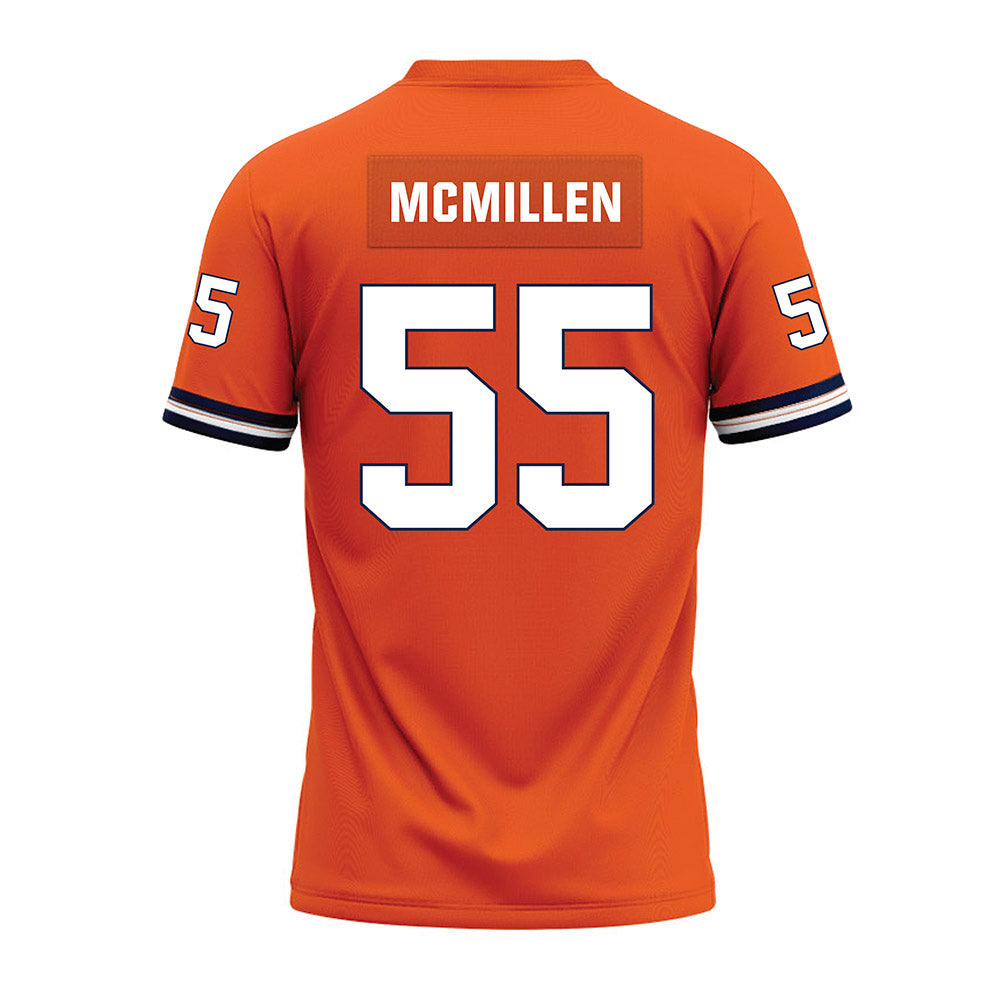Illinois - NCAA Football : TJ McMillen - Orange Premium Football Jersey