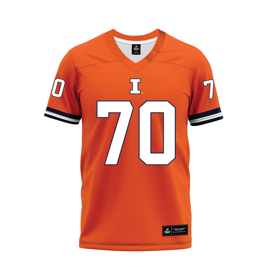 Illinois - NCAA Football : Zach Aamland - Orange Premium Football Jersey