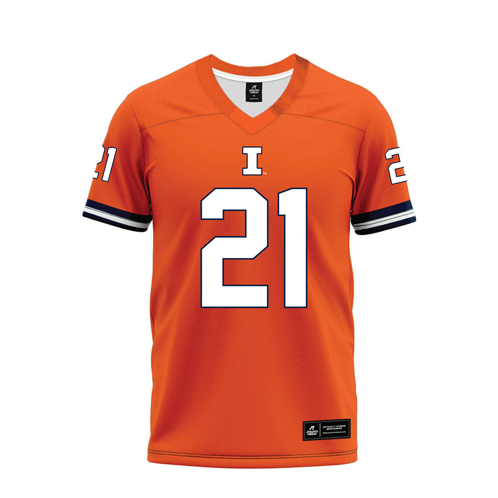 Illinois - NCAA Football : Ben Clawson - Orange Premium Football Jersey