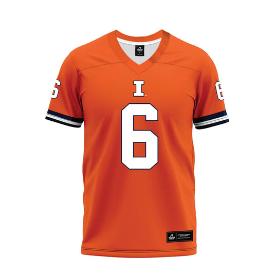 Illinois - NCAA Football : Jaheim Clarke - Orange Premium Football Jersey-0