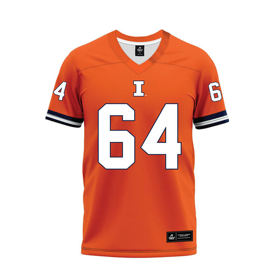 Illinois - NCAA Football : Josh Kreutz - Orange Premium Football Jersey
