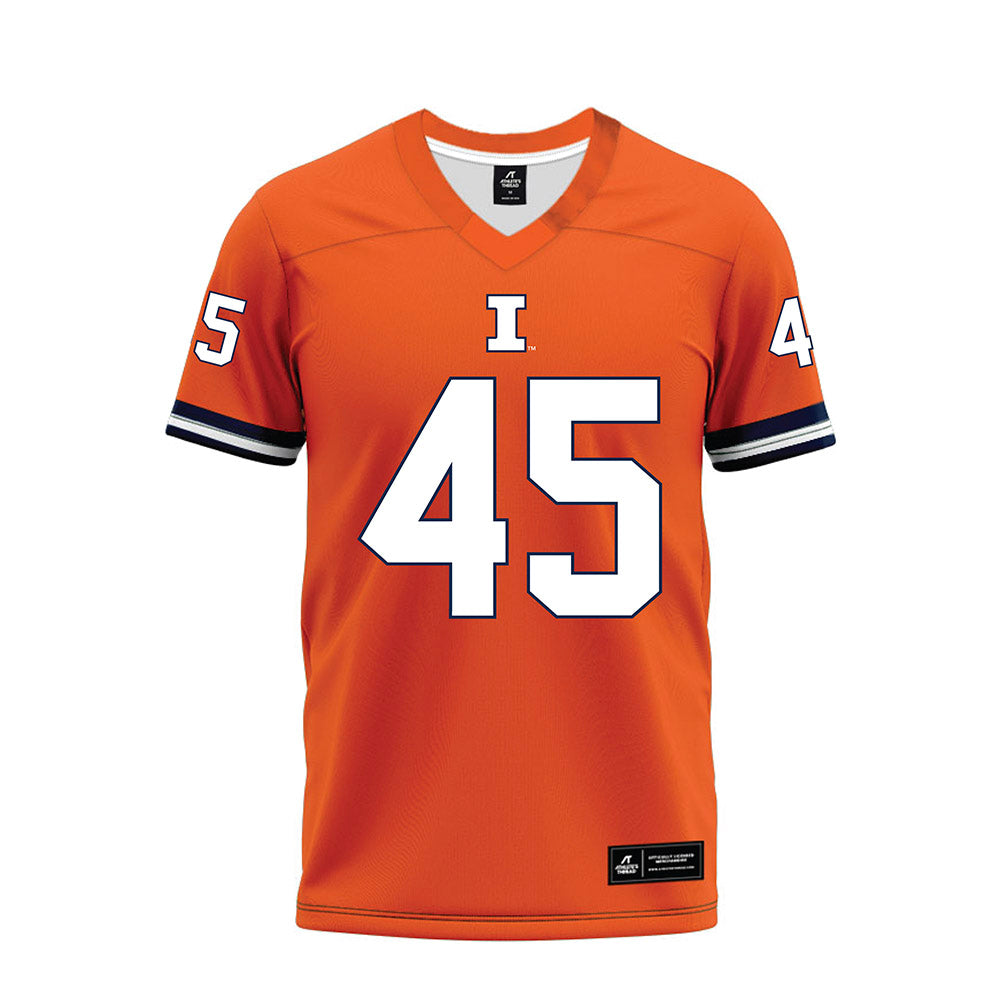 Illinois - NCAA Football : Malachi Hood - Orange Premium Football Jersey