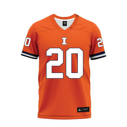 Illinois - NCAA Football : Tyler Strain - Orange Premium Football Jersey
