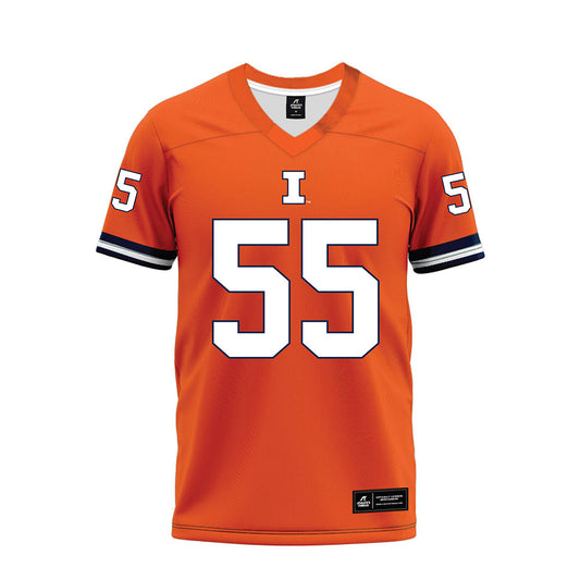 Illinois - NCAA Football : TJ McMillen - Orange Premium Football Jersey