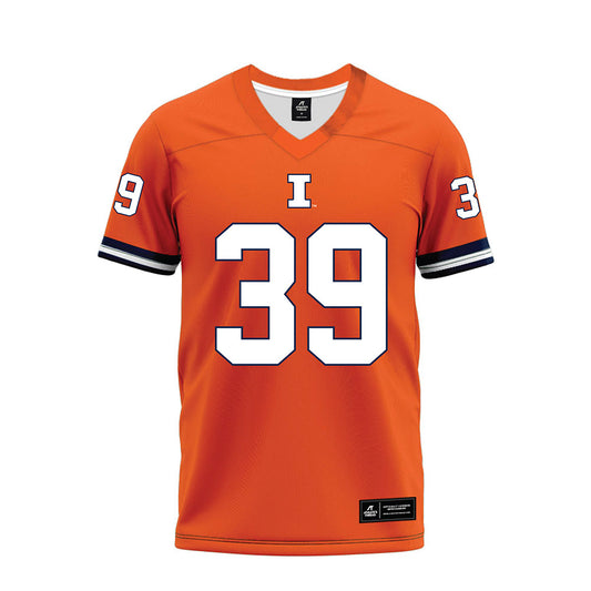 Illinois - NCAA Football : Kenenna Odeluga - Orange Premium Football Jersey