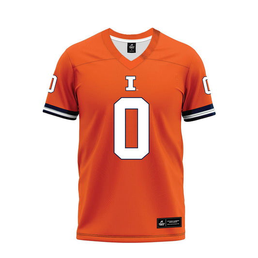 Illinois - NCAA Football : Mac Resetich - Orange Premium Football Jersey-0