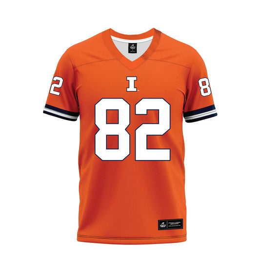 Illinois - NCAA Football : Jake Furtney - Orange Premium Football Jersey-0