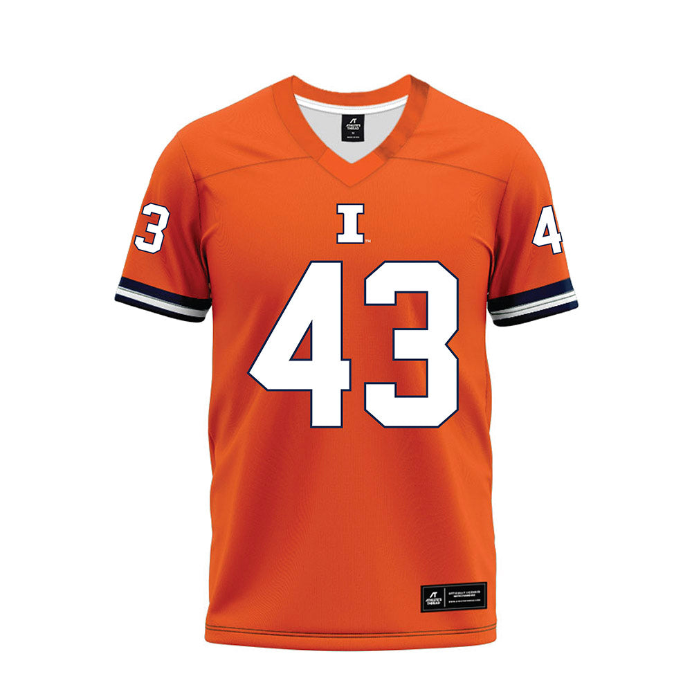 Illinois - NCAA Football : Joe Barna - Orange Premium Football Jersey-0
