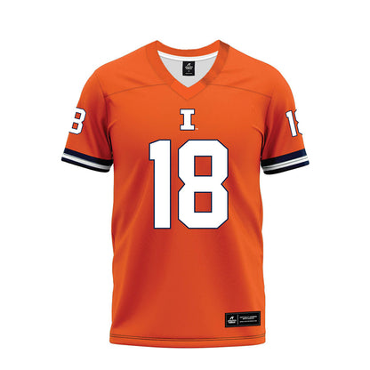 Illinois - NCAA Football : Michael Bartolotta - Orange Premium Football Jersey