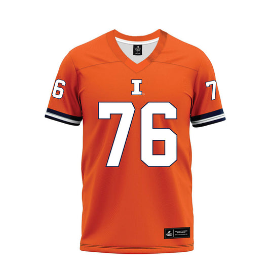 Illinois - NCAA Football : Clayton Leonard - Orange Premium Football Jersey