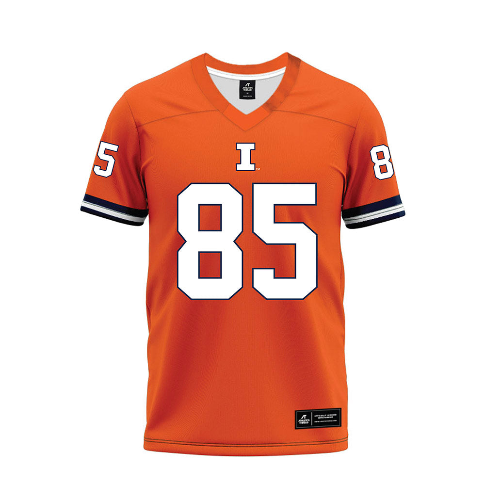Illinois - NCAA Football : Tanner Arkin - Orange Premium Football Jersey-0