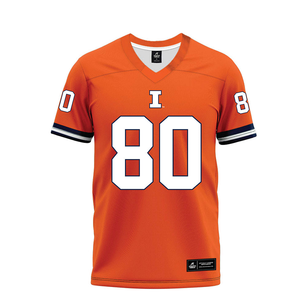 Illinois - NCAA Football : Hank Beatty - Orange Premium Football Jersey