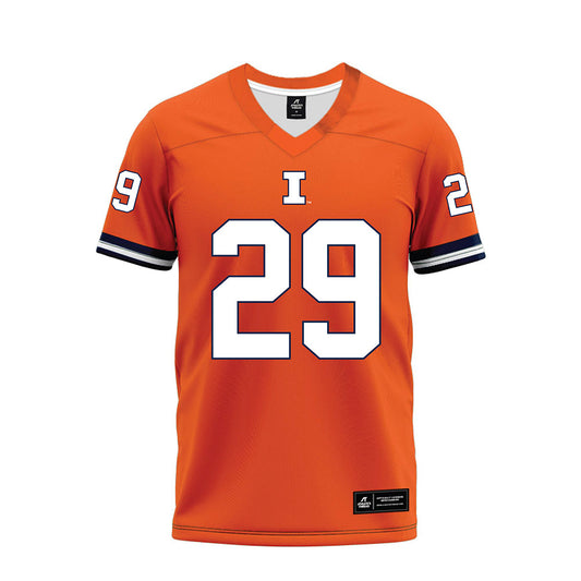 Illinois - NCAA Football : TJ Griffin - Orange Premium Football Jersey