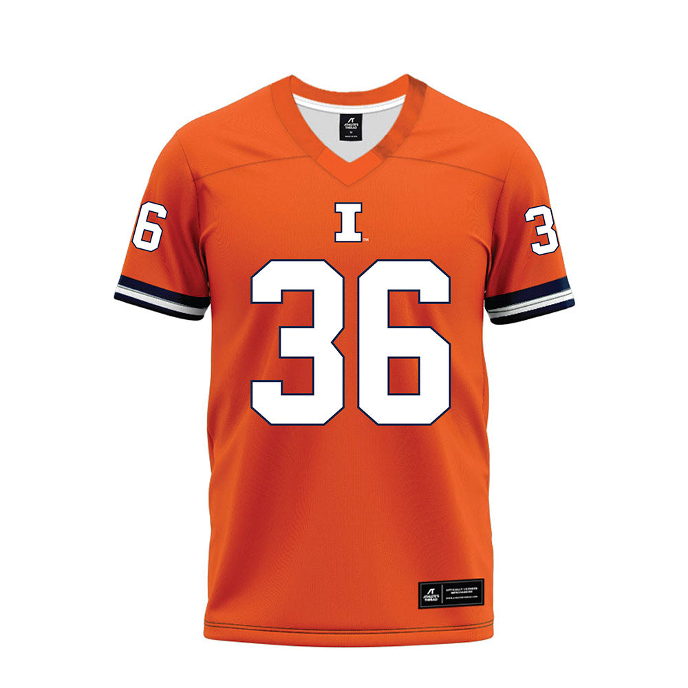 Illinois - NCAA Football : Lane Hansen - Orange Premium Football Jersey