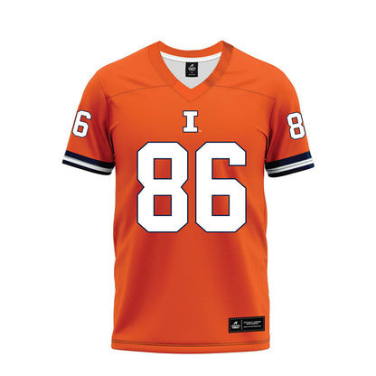 Illinois - NCAA Football : Weston Adams - Orange Premium Football Jersey