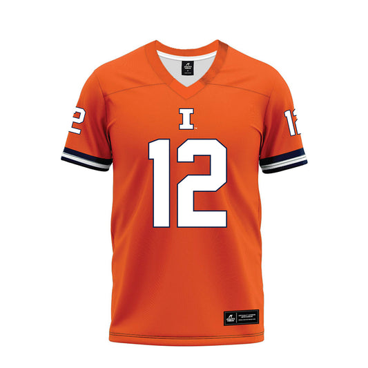 Illinois - NCAA Football : Trey Petty - Orange Premium Football Jersey-0