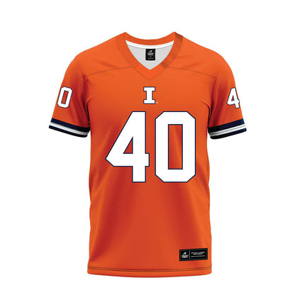 Illinois - NCAA Football : Ronan Poynton - Orange Premium Football Jersey