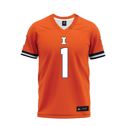 Illinois - NCAA Football : Mario Sanders II - Orange Premium Football Jersey-0