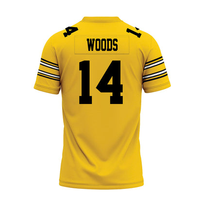 Iowa - NCAA Football : Mason Woods - Gold Football Jersey-1