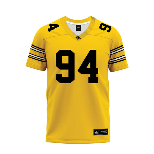 Iowa - NCAA Football : Brad Fitzgibbon - Gold Football Jersey-0