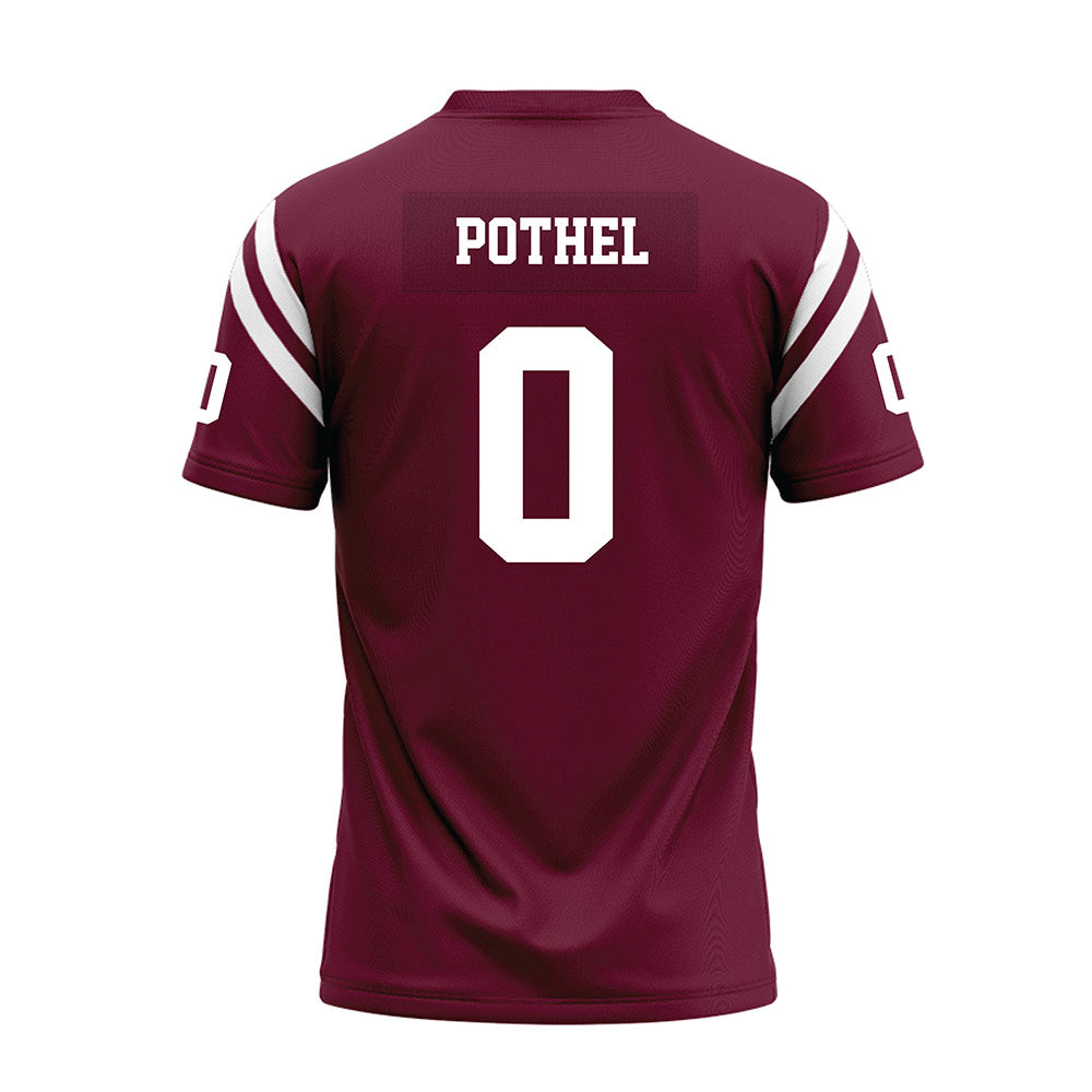 Fordham - NCAA Football : Krystian Pothel - Burgundy Football Jersey-1