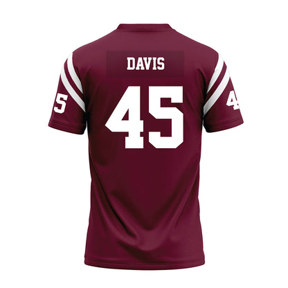 Fordham - NCAA Football : Tyler Davis - Burgundy Football Jersey-1