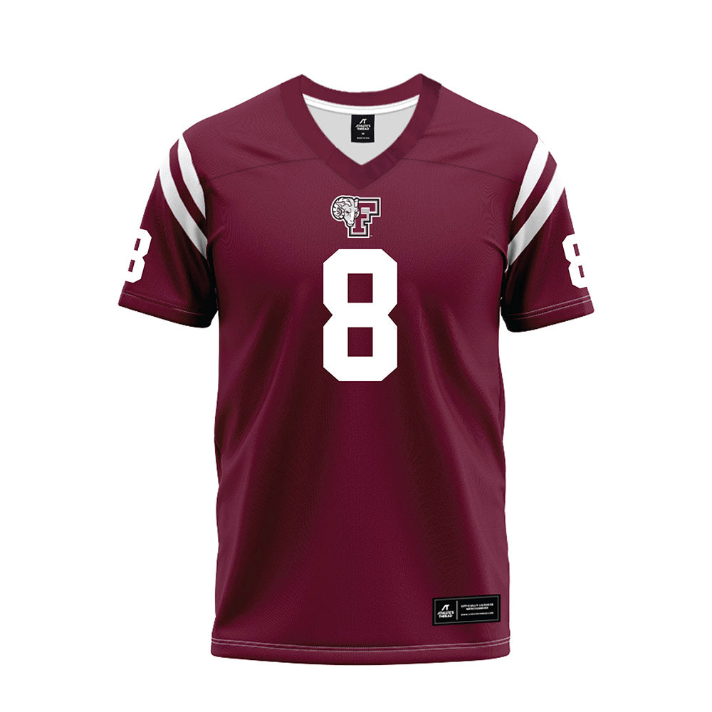 Fordham - NCAA Football : Nathan Lindsey - Burgundy Football Jersey-0