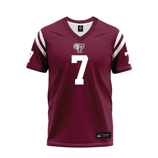 Fordham - NCAA Football : Alec Hughes - Burgundy Football Jersey-0