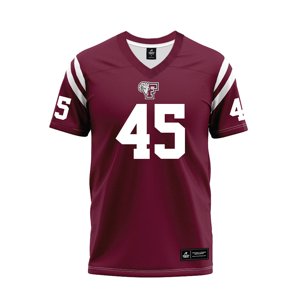 Fordham - NCAA Football : Tyler Davis - Burgundy Football Jersey-0