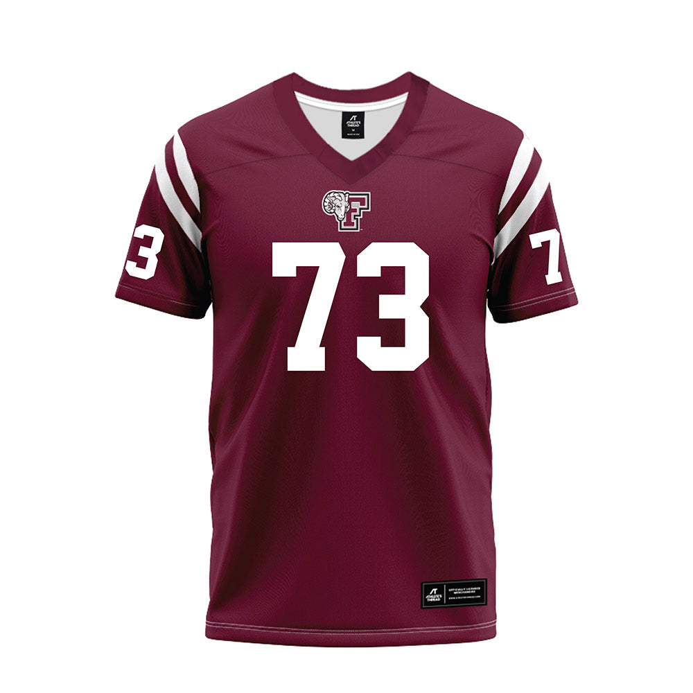 Fordham - NCAA Football : Leo Rick - Burgundy Football Jersey-0