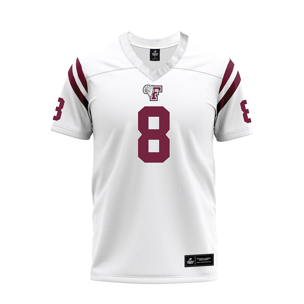Fordham - NCAA Football : Nate Lindsey-Gill - White Football Jersey-0