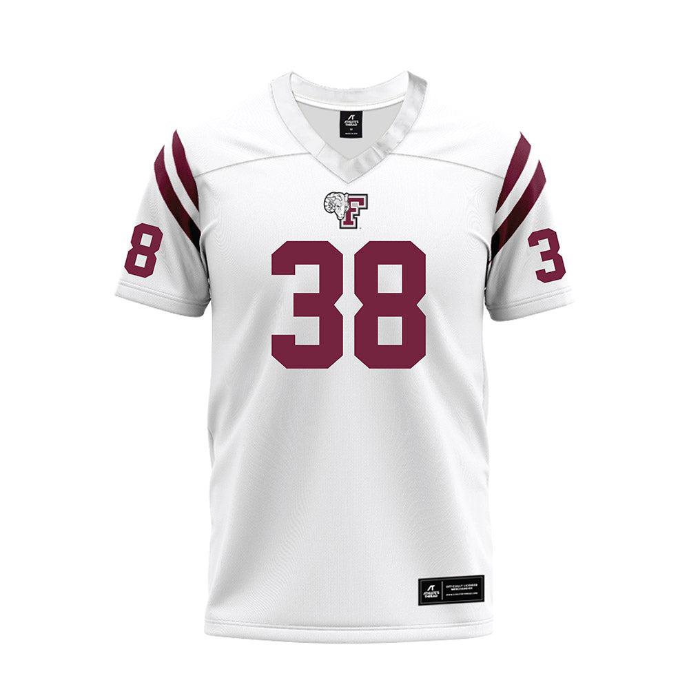 Fordham - NCAA Football : Alex Fiala - White Football Jersey-0