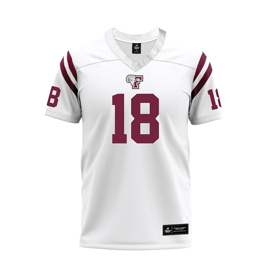 Fordham - NCAA Football : Jayln Evans - White Football Jersey-0