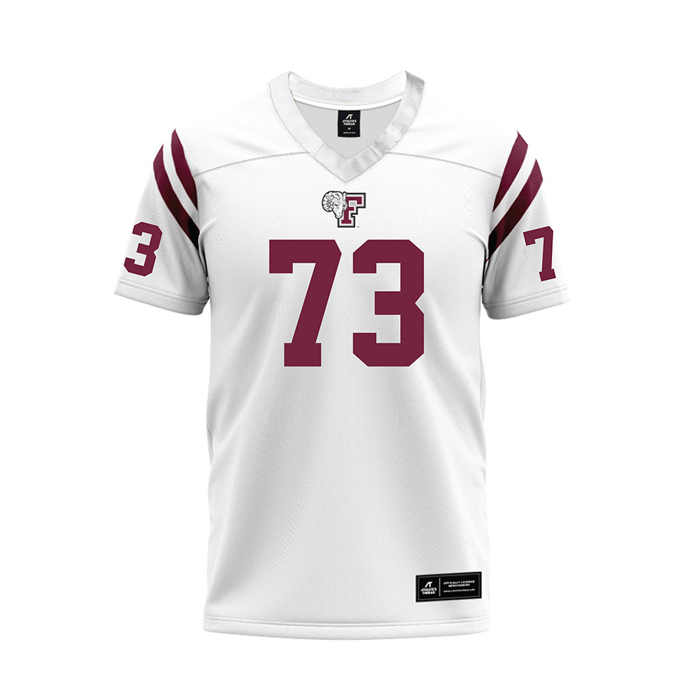 Fordham - NCAA Football : Leo Rick - White Football Jersey-0