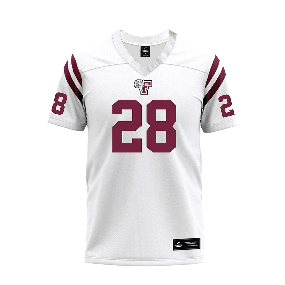 Fordham - NCAA Football : Malachi Coleman - White Football Jersey-0