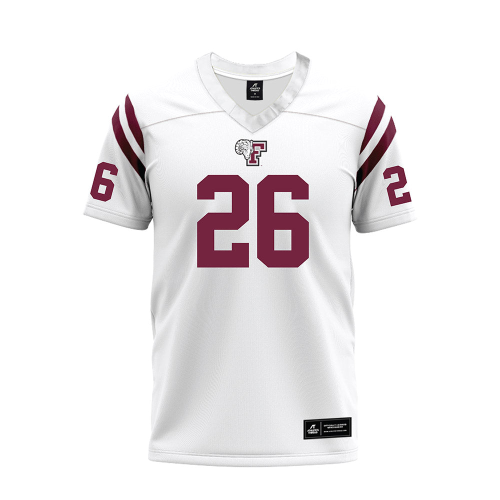Fordham - NCAA Football : Jack Freeburg - White Football Jersey-0