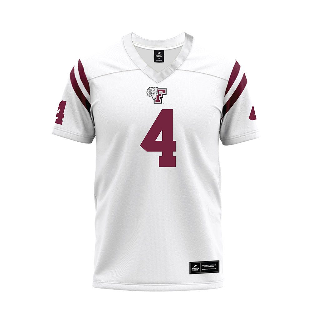 Fordham - NCAA Football : KJ Reed - White Football Jersey-0
