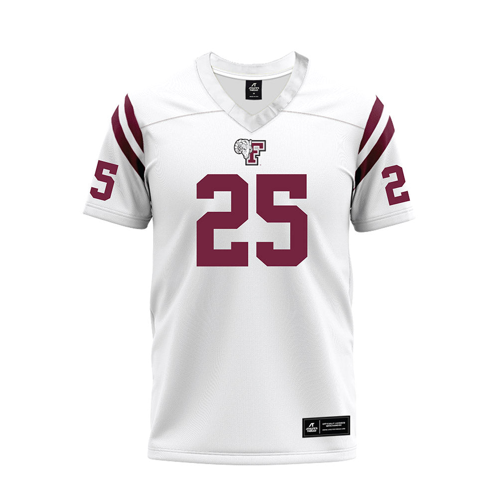 Fordham - NCAA Football : Jamell James - White Football Jersey-0