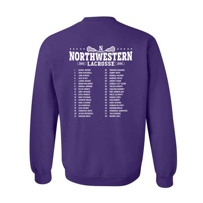 Northwestern - NCAA Women's Lacrosse : Team Roster - Crewneck Sweatshirt