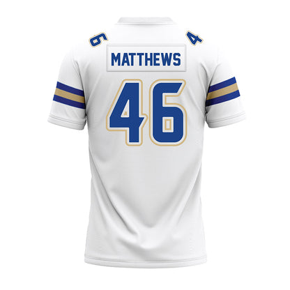 Tulsa - NCAA Football : Caleb Matthews - White Premium Football Jersey