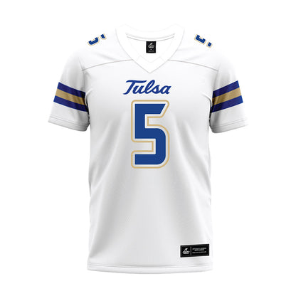 Tulsa - NCAA Football : Keuan Parker - White Premium Football Jersey