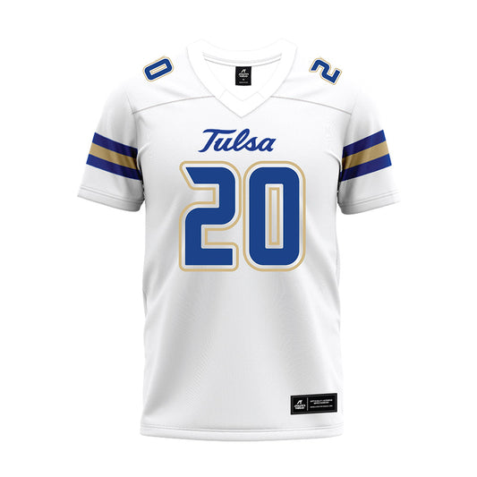 Tulsa - NCAA Football : RJ McIntosh - White Premium Football Jersey-0