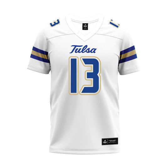 Tulsa - NCAA Football : NuNu Campbell - White Premium Football Jersey-0