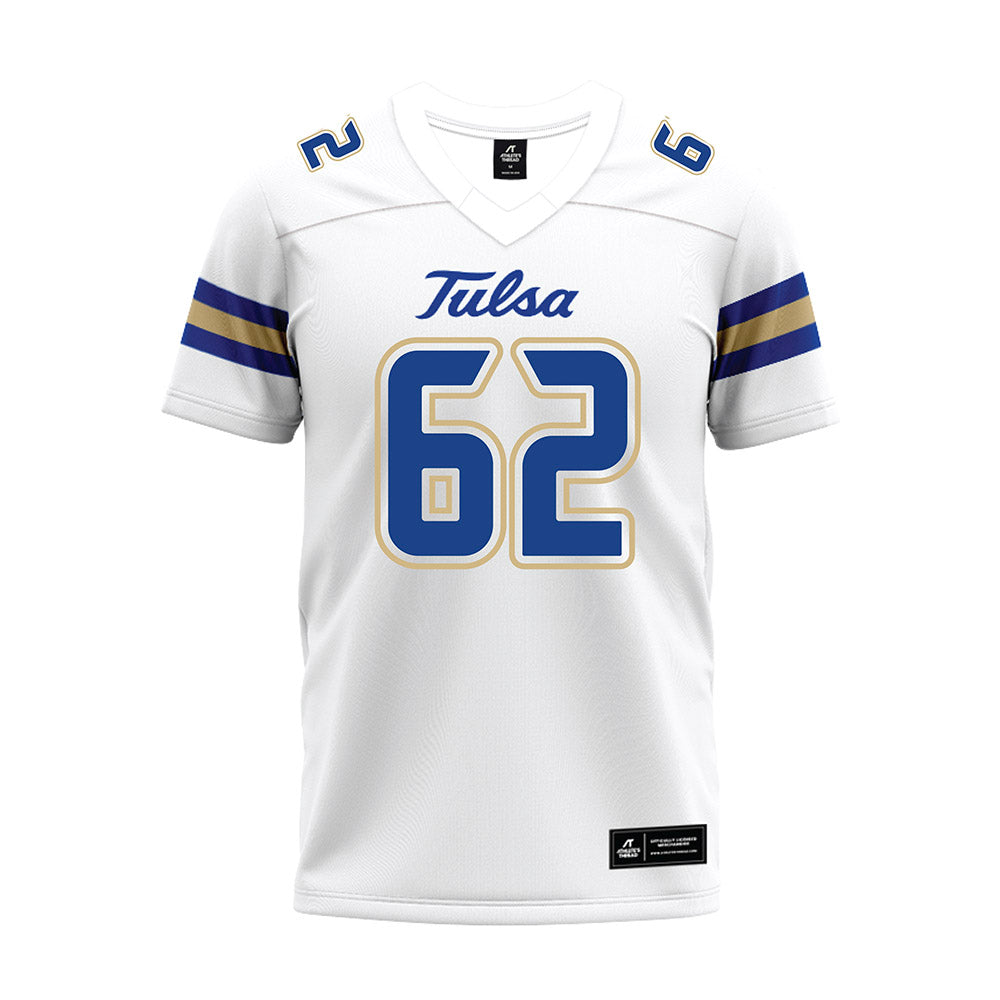 Tulsa - NCAA Football : Cole Edrich - White Premium Football Jersey