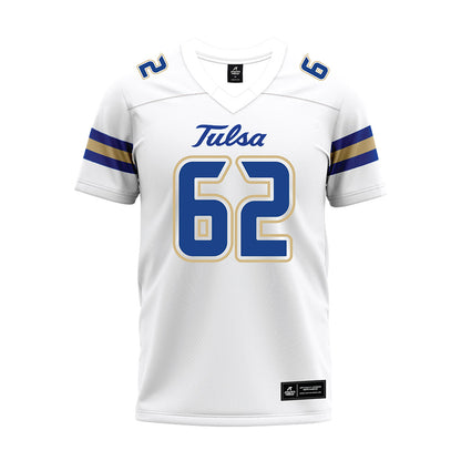 Tulsa - NCAA Football : Cole Edrich - White Premium Football Jersey