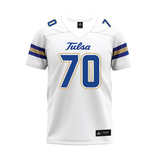 Tulsa - NCAA Football : Evan Odom - White Premium Football Jersey-0